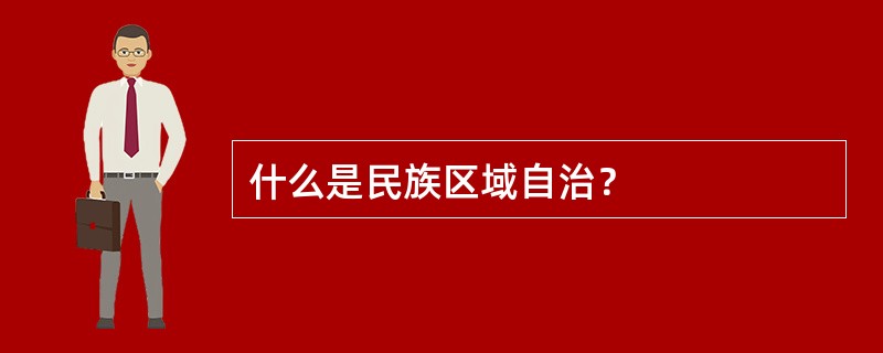 什么是民族区域自治？