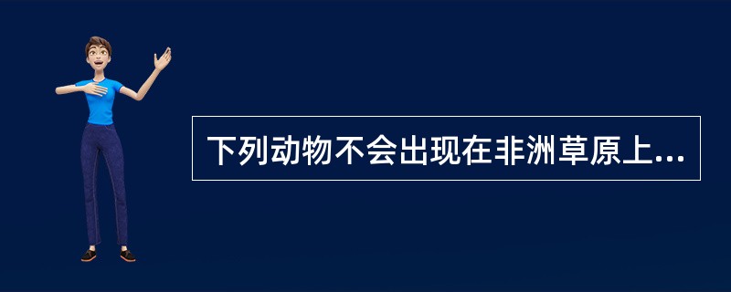 下列动物不会出现在非洲草原上的是（）
