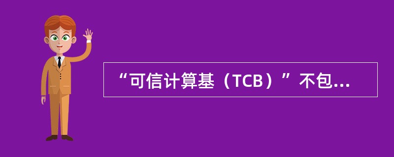 “可信计算基（TCB）”不包括：（）