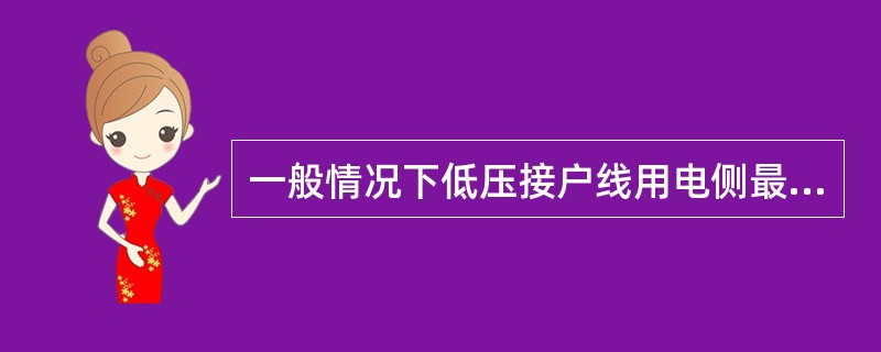 一般情况下低压接户线用电侧最小对地距离为（）米。