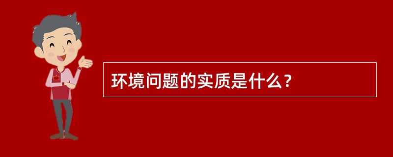 环境问题的实质是什么？