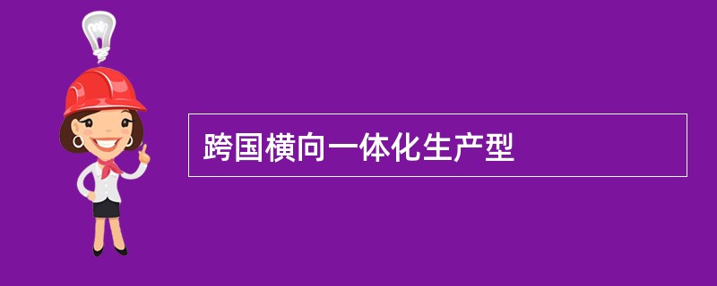 跨国横向一体化生产型