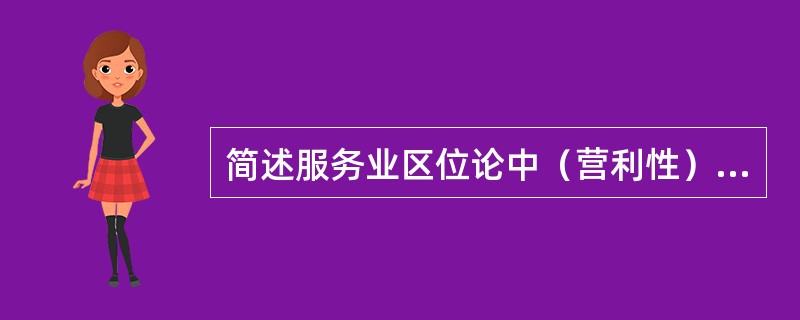 简述服务业区位论中（营利性）服务业的类型及区位特征。