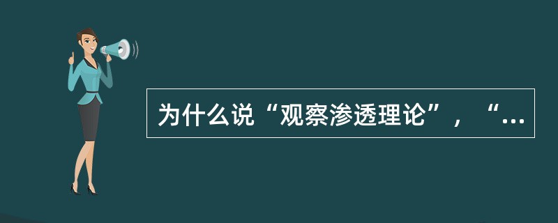为什么说“观察渗透理论”，“观察渗透理论”与观察客观性的关系。