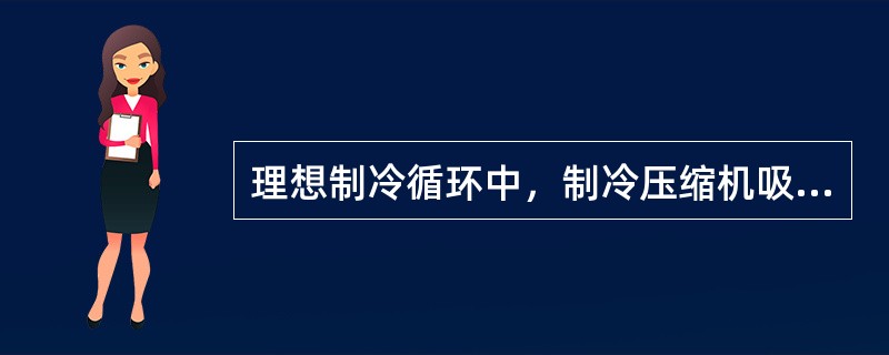 理想制冷循环中，制冷压缩机吸入的是（）蒸气。