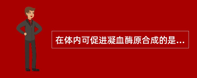 在体内可促进凝血酶原合成的是（）。