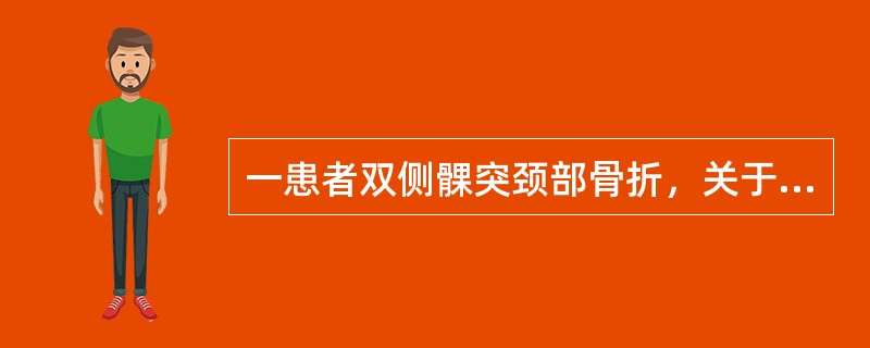 一患者双侧髁突颈部骨折，关于其临床表现的描述，哪一项是不恰当的（）