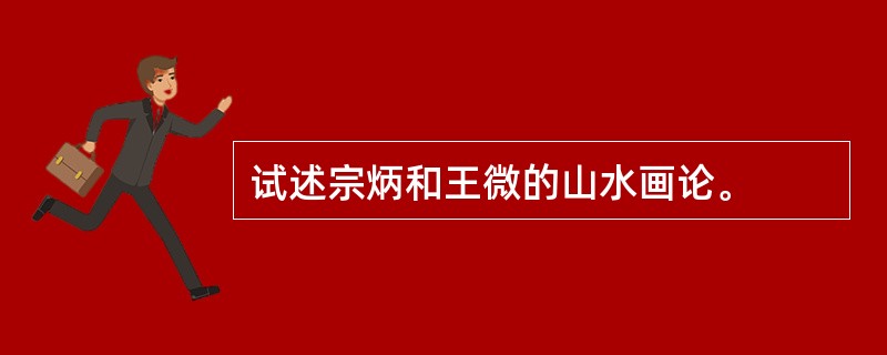 试述宗炳和王微的山水画论。
