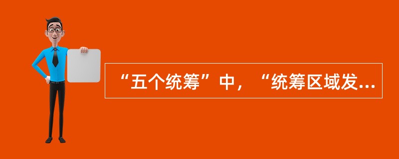 “五个统筹”中，“统筹区域发展”的实质是（）。