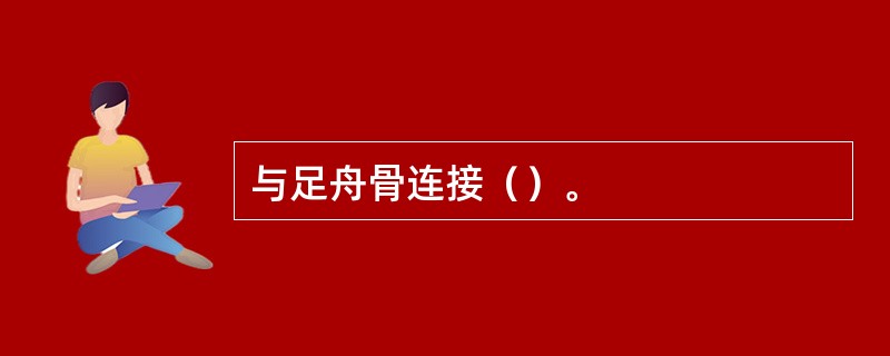 与足舟骨连接（）。