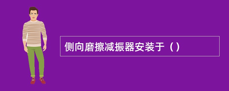 侧向磨擦减振器安装于（）