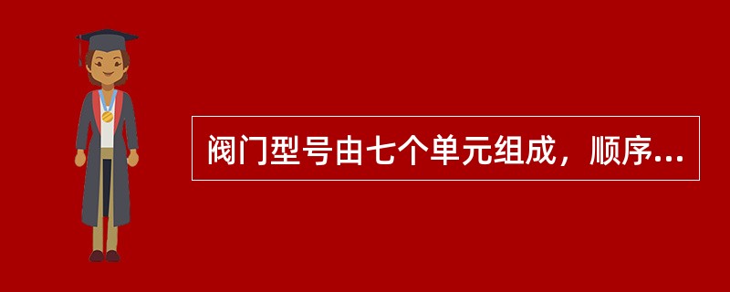 阀门型号由七个单元组成，顺序为：阀门类型、驱动方式、（）、结构形式、阀座密封材料