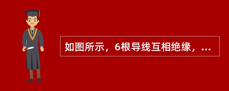 如图所示，6根导线互相绝缘，所通电流均为I，区域A、B、C、D均为相等的正方形，