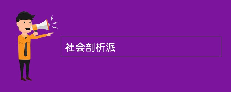 社会剖析派