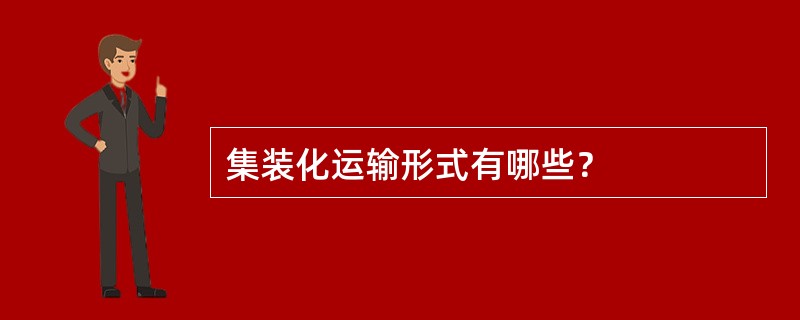 集装化运输形式有哪些？