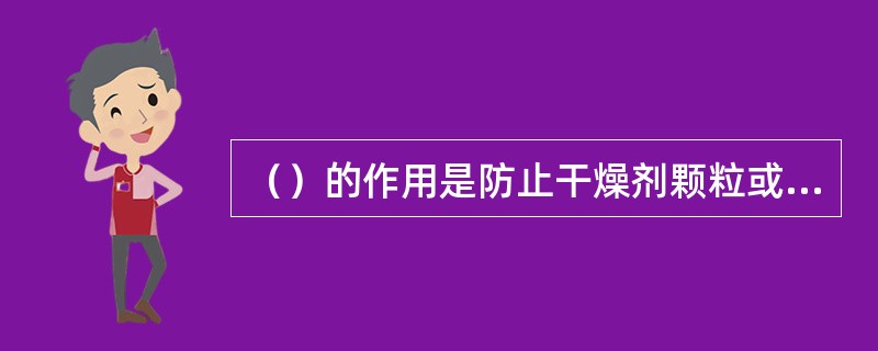 （）的作用是防止干燥剂颗粒或灰尘进入仪表风系统。