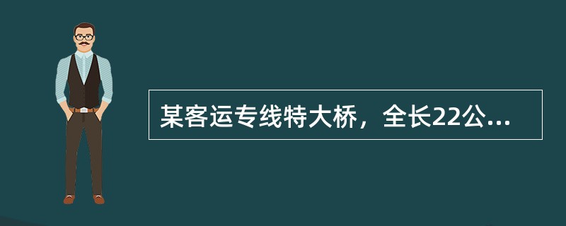 某客运专线特大桥，全长22公里，施工内容包括：桥梁工程和双块式无砟轨道施工（不含