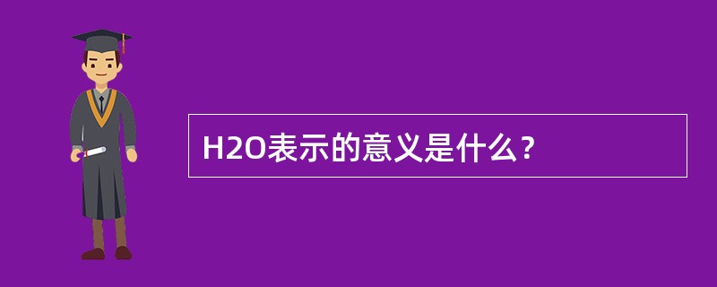 H2O表示的意义是什么？