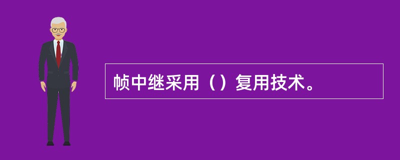 帧中继采用（）复用技术。