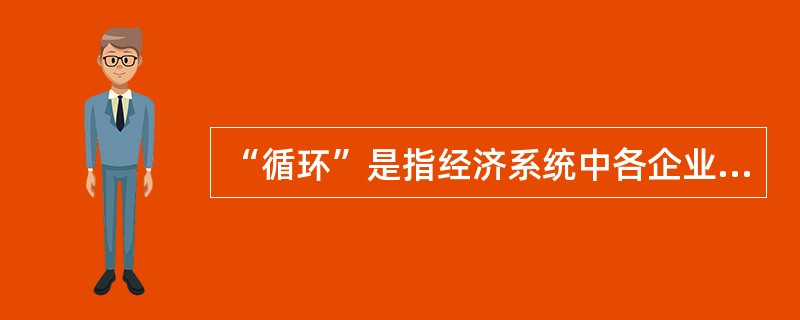 “循环”是指经济系统中各企业内部及企业之间、社会系统中各家庭之间、经济系统与社会