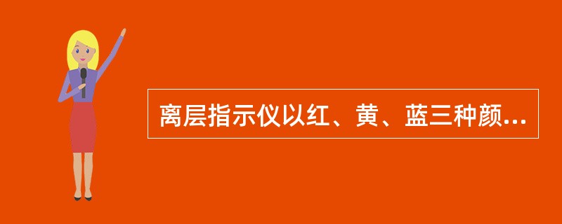 离层指示仪以红、黄、蓝三种颜色表示离层松动的严重程度，（）表示顶部松动离层值较小