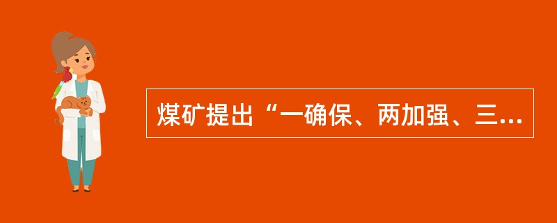 煤矿提出“一确保、两加强、三提高、四升级”的工作思路指的是什么？