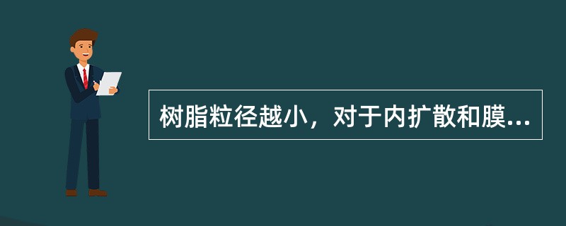 树脂粒径越小，对于内扩散和膜扩散都有利，因而交换速度也就越快。（）