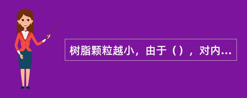 树脂颗粒越小，由于（），对内扩散和膜扩散都有利，因而交换速度也就越快。但颗粒太小