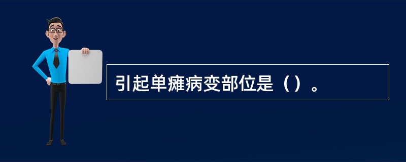 引起单瘫病变部位是（）。