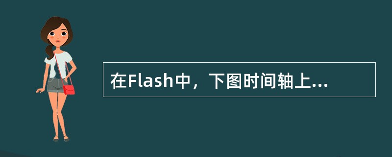 在Flash中，下图时间轴上用小黑点表示的帧是（）。
