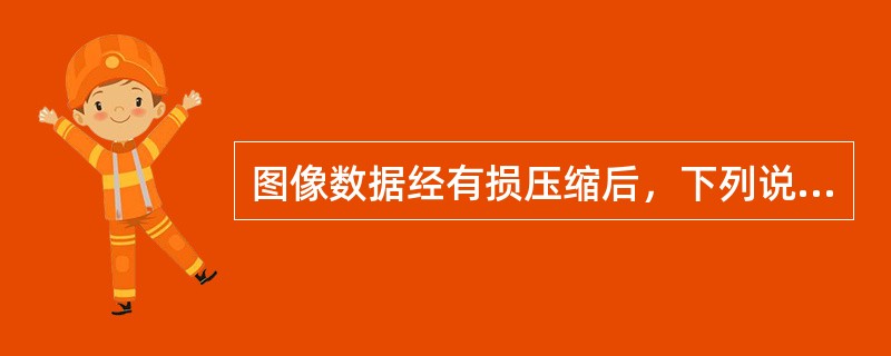 图像数据经有损压缩后，下列说法正确的是（）。