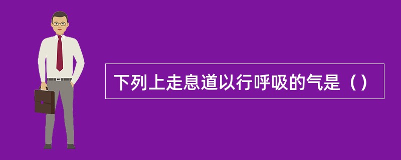 下列上走息道以行呼吸的气是（）