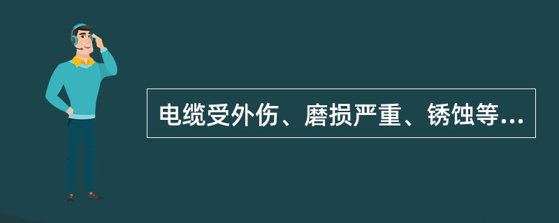 电缆受外伤、磨损严重、锈蚀等原因会造成（）层断钢丝。