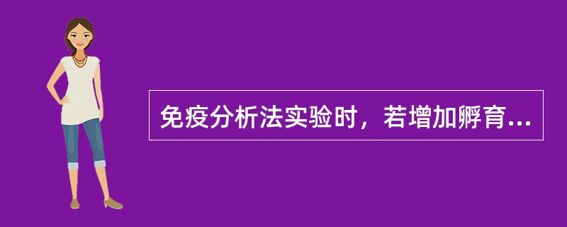 免疫分析法实验时，若增加孵育温度（）