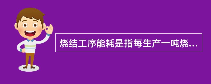 烧结工序能耗是指每生产一吨烧结矿所需的（）消耗。