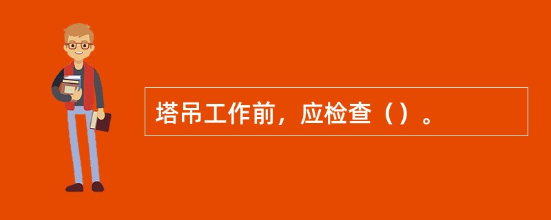 塔吊工作前，应检查（）。