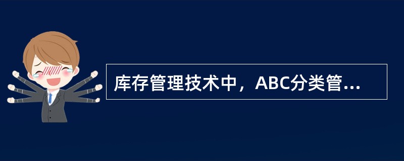 库存管理技术中，ABC分类管理方法，对库存物资通常按照库存物资占总库存资金的比例