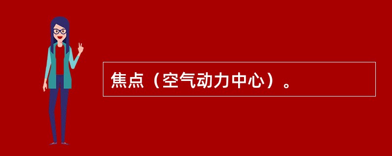 焦点（空气动力中心）。