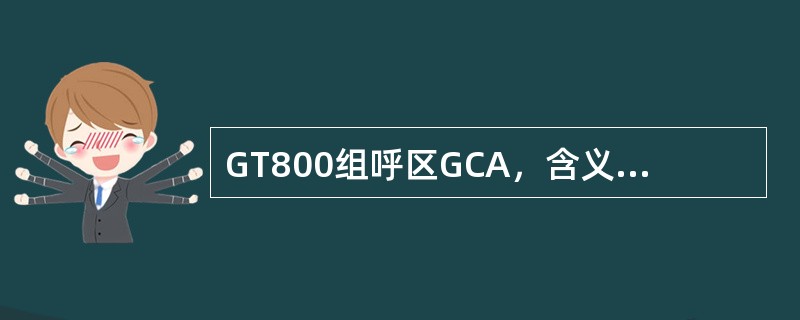 GT800组呼区GCA，含义是：（），它的最小划分单位为（）。