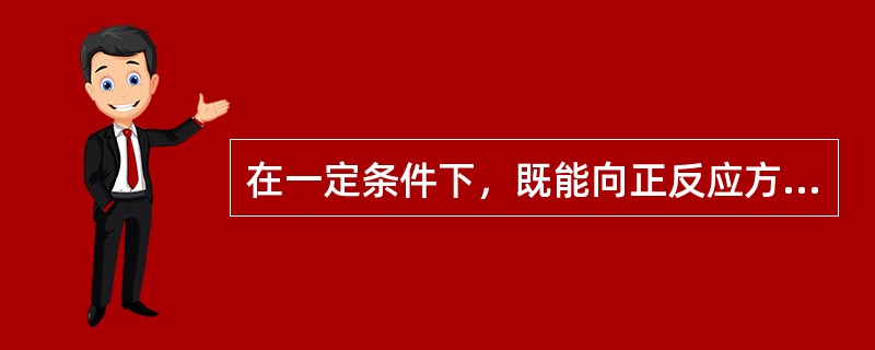 在一定条件下，既能向正反应方向进行，同时又能向逆反应方向进行的反应叫（）。