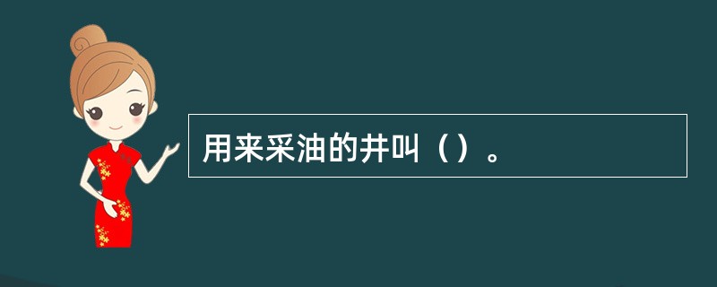 用来采油的井叫（）。