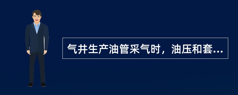 气井生产油管采气时，油压和套压的关系是（）。