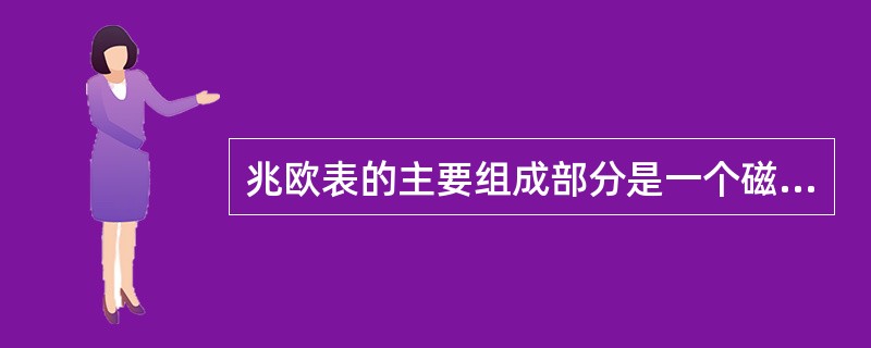 兆欧表的主要组成部分是一个磁电式流比计和（）。