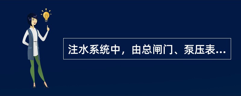 注水系统中，由总闸门、泵压表、汇管、上下流阀门、水表和油压表共同组成的是（）。