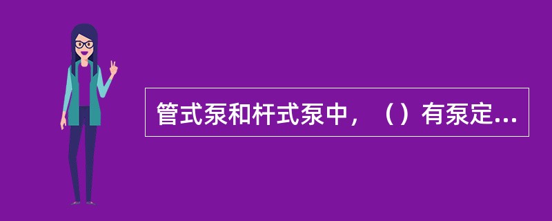 管式泵和杆式泵中，（）有泵定位密封部分。