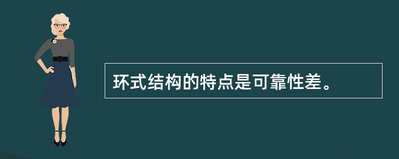 环式结构的特点是可靠性差。