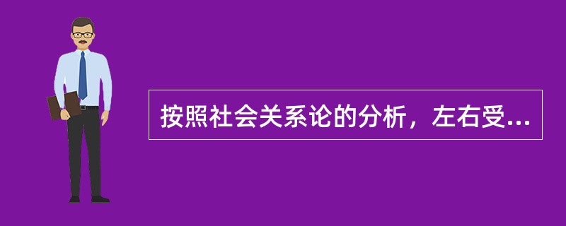 按照社会关系论的分析，左右受众成员对媒介信息的选择，从而制约着大众传播的效果的是