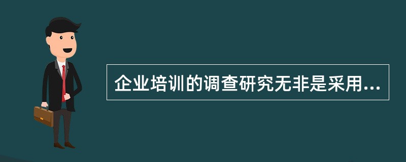 企业培训的调查研究无非是采用问卷调查和当面的访谈或开座谈会。