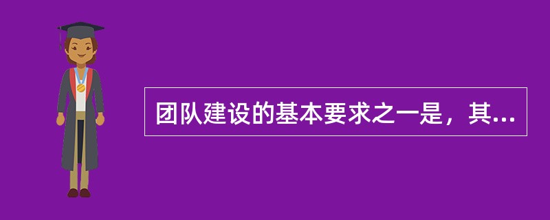 团队建设的基本要求之一是，其成员必须具备实现团队目标的相关技能，这些技能主要指（