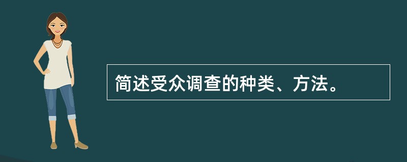 简述受众调查的种类、方法。